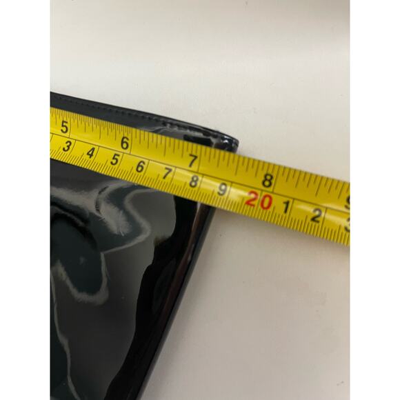 Zara Square Heeled Tall Patent Leather Boots Size 9 (40) - Picture 8 of 13